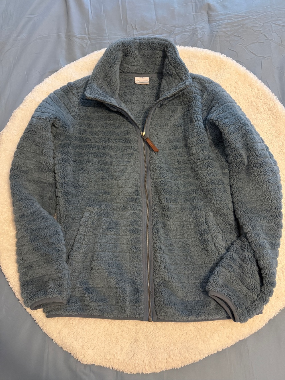 Columbia Sherpa Full-Zip Fleece in Gray-Blue